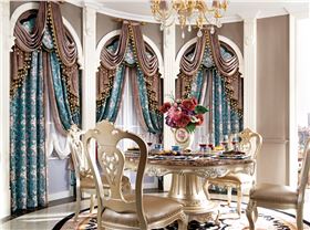 餐廳軟裝之傳統(tǒng)歐式風(fēng)格窗簾